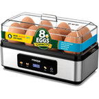 Rapid Egg Cooker For Hard Boiled Eggs, Electric Egg Steamer 3 In 1 Soft Medium Hard Boiled, Egg Maker With Auto Shut-Off, Egg Boiler For Kitchen Breakfast & Fitness, Bpa-Free, Holds 8 Eggs