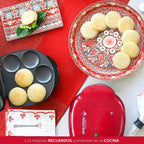 Holstein Housewares Non-Stick 6-Section Multi-Food Maker - Arepas, Mini Pancakes, Corncakes And More - Black,12 Inch