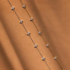Mothers Day Gifts - Dainty Silver Gold Necklaces for Women Cute Station Choker Simulated Diamond Necklace Simple Layering CZ Necklace Trendy Jewelry Gifts