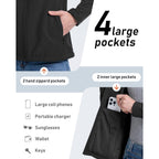 33,000Ft Women'S Lightweight Softshell Jacket Fleece Lined Windbreaker Waterproof Warm Jacket For Running Golf Hiking