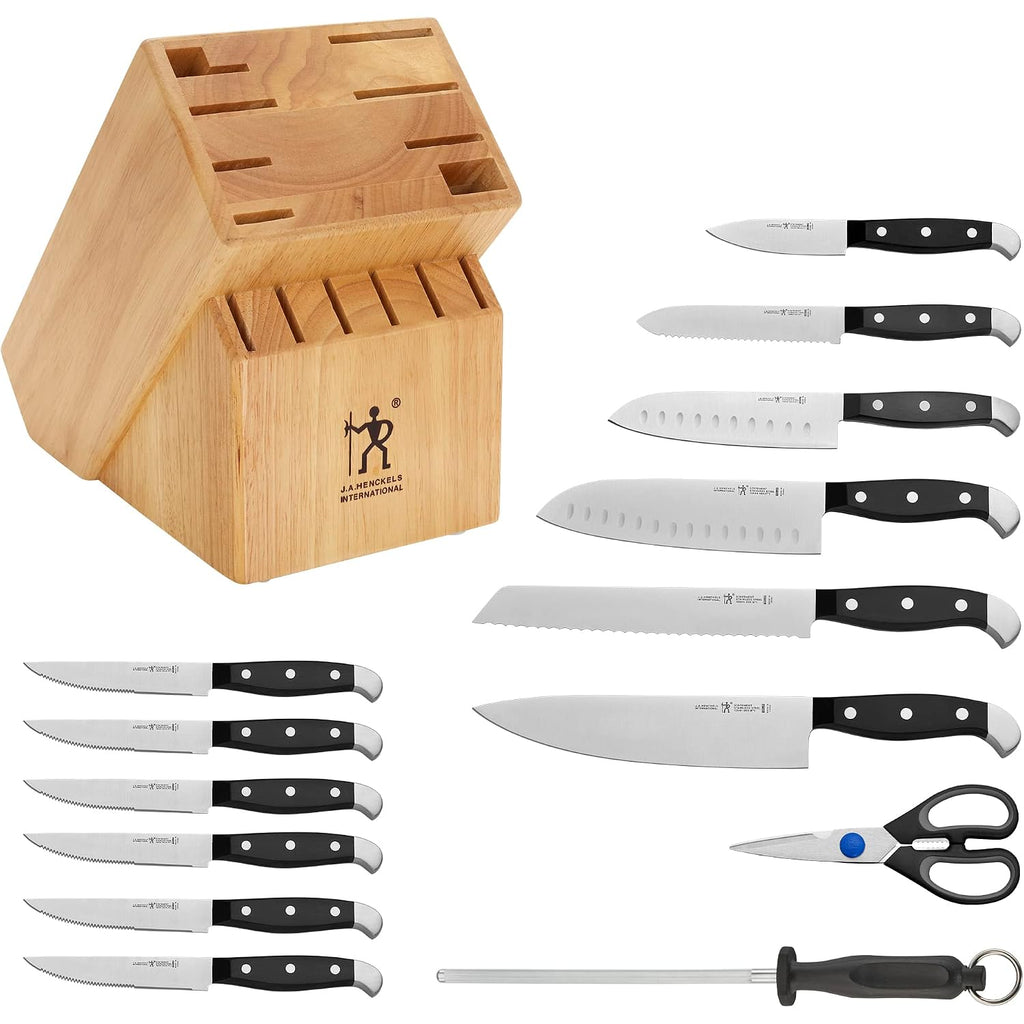 Henckels Statement 15-Pc Knife Block Set, Razor-Sharp, German Engineered | Informed By 100+ Years Of Mastery. Dishwasher Safe, Comfortable Grip Ideal For Everyday Cooking. High Quality Stainless Steel