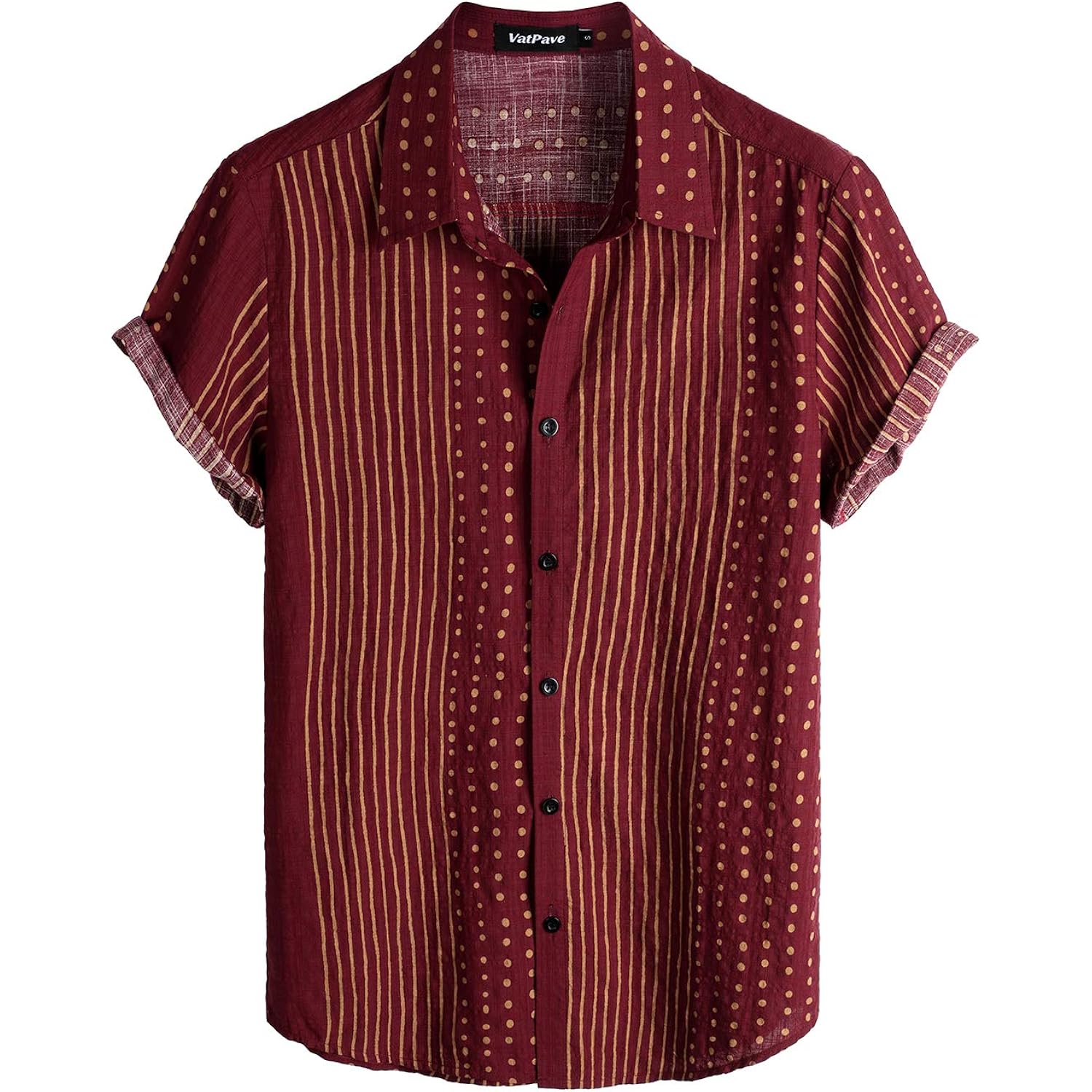 Vatpave Mens Casual Short Sleeve Button Down Shirts Regular Fit Hawaiian Summer Shirt