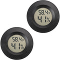 Mini Hygrometer Thermometer Digital Humidity Meter Indoor/Outdoor Humidity Monitor Reptile Thermometer For Greenhouse Garden Cellar Fahrenheit(℉)/ Celsius(℃) 2 Pack