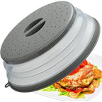 Microwave Splatter Cover Vented for Food, Splatter Guard & Colander Kitchen Gadget for Fruit Vegetables Microwave Plate Cover with Hook Hole,Dishwasher-Safe,BPA-Free Silicone & Plastic (1 Pack)