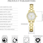 TWOPTION Womens Waterproof Wrist Watch,Women's Small Thin Analog Bracelet Quartz Watch Dainty Christmas Gifts