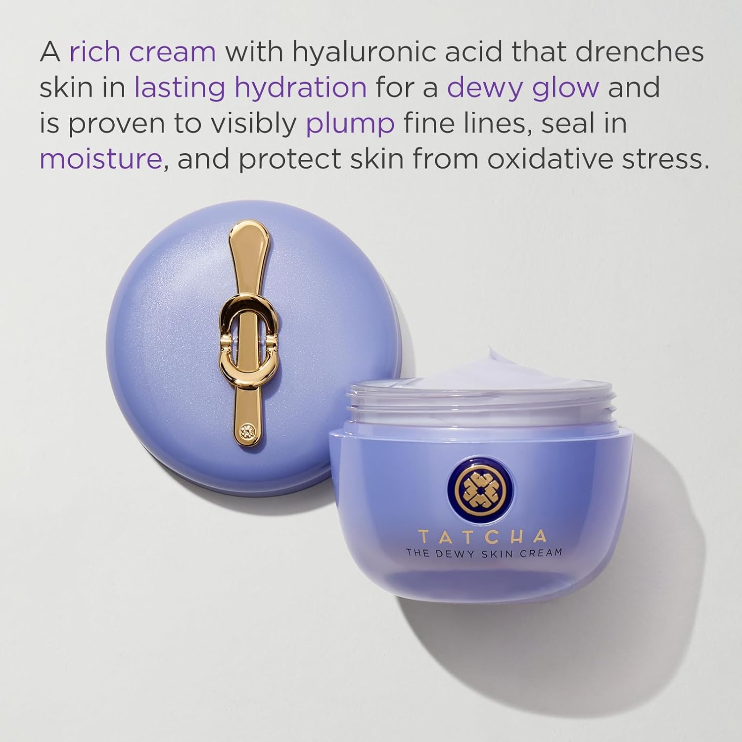 Tatcha The Dewy Skin Cream | Rich Line-Plumping Face Moisturizer | Helps Replenish Ceramides And Intensely Hydrate Dry & Combo Skin With Japanese Purple Rice, Hyaluronic Acid, & Hadasei-3