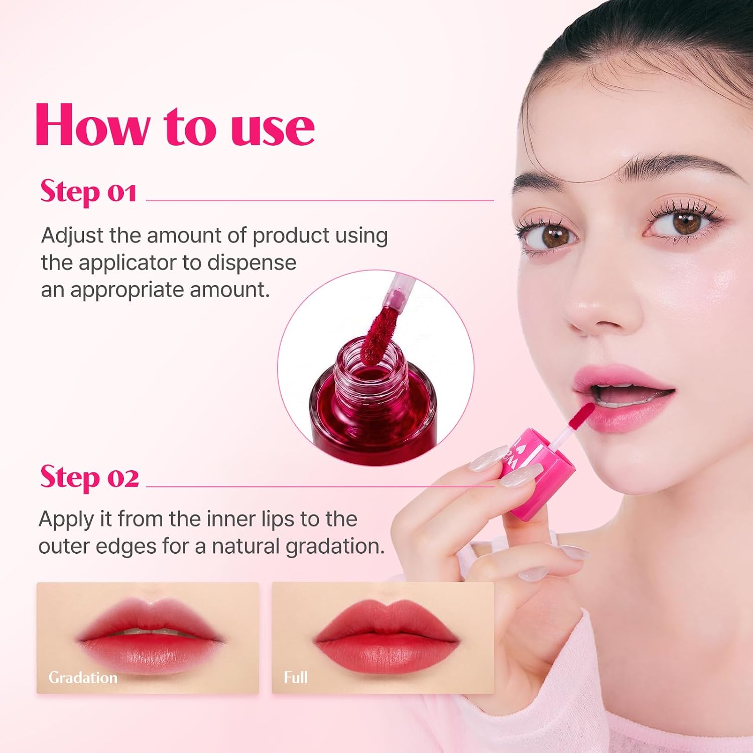 Etude Dear Darling Water Tint 3 Set (Strawberry Ade, Cherry Ade, Red Grapefruit Ade, 9G*3) | Vivid Color Lip Stain With Moisturizing Weightless & Non-Sticky Finish | Korean Makeup, Perfect For Gift