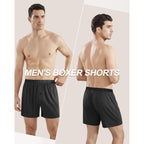 Igolumon Mens Boxer Shorts Underwear Soft Breathable Bamboo Rayon Boxers For Men Relaxed Fit Boxers With Button Fly 5 Pack