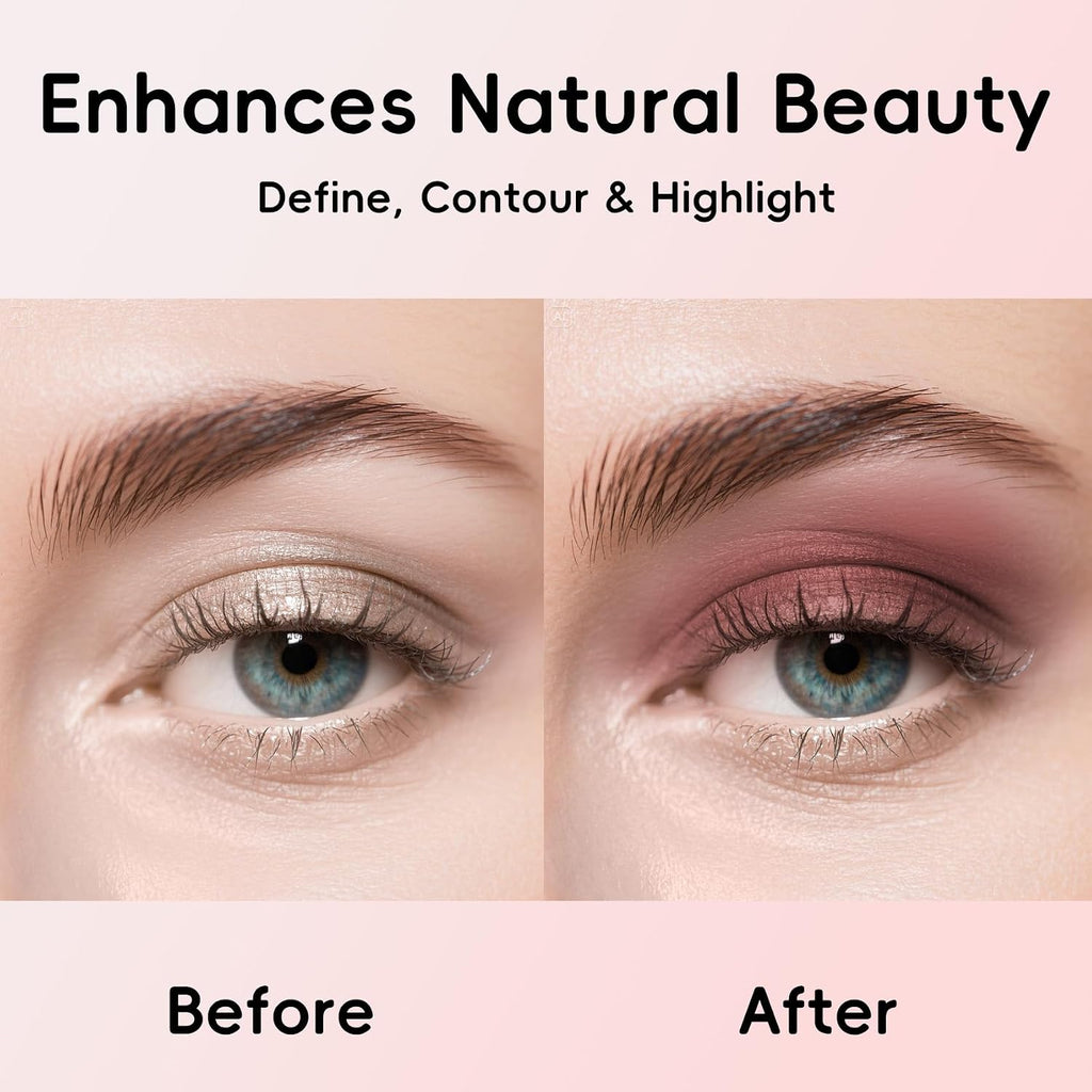 Creaglam Eyeshadow Stick 3Pcs Set, Waterproof & Crease-Proof, Easy Blendable Makeup Pencil For Beginners, Color Includes Matte Dusty Pink & Shimmer Peach & Fenugreek, 1.9G Each Stick