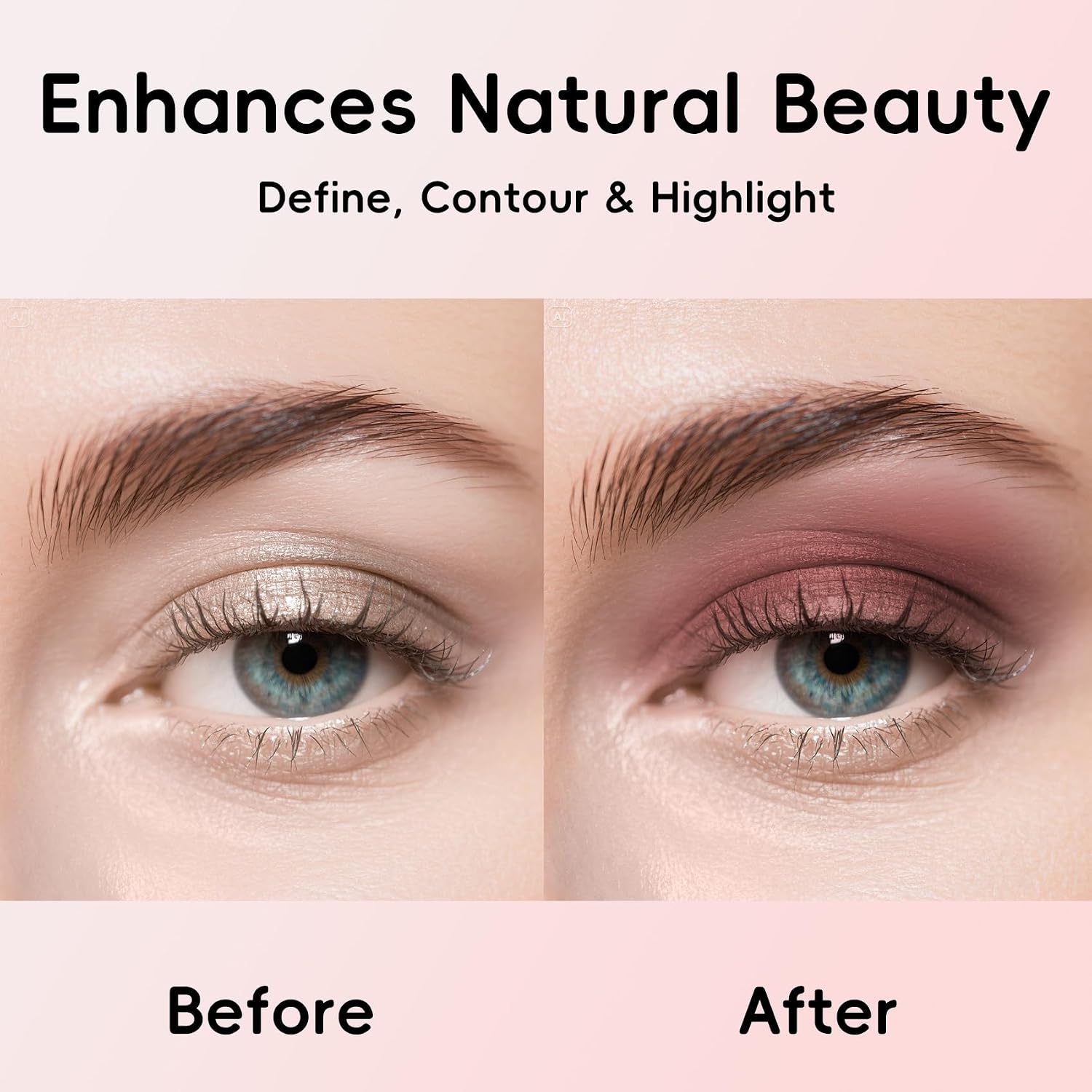 Creaglam Eyeshadow Stick 3Pcs Set, Waterproof & Crease-Proof, Easy Blendable Makeup Pencil For Beginners, Color Includes Matte Dusty Pink & Shimmer Peach & Fenugreek, 1.9G Each Stick