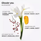 Glossier You Eau de Parfum - Unisex Fragrance for Men & Women, Skin-Scent Enhancer Smells Different on Everyone - Musky, Warm & Spicy Perfume with Pink Pepper, Iris & Ambrox Base Notes, 50ml
