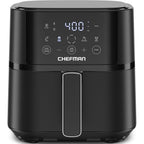 Chefman Air Fryer – 4 QT Compact Airfryer for Quick & Easy Meals in Minutes, Features Hi-Fry Technology for Extra Crisp, Touchscreen Controls with 4 Presets, Nonstick & Dishwasher Safe Basket - Black