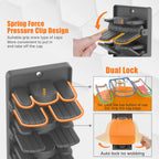 Hat Organizer For Baseball Caps 2 Packs With Built-In Spring Clips - Wall Mount Closet Hat Rack Holder,Storage For Door/Closet Display Hat Racks Hanger (Strong Adhesive & Screws) Matte Black.