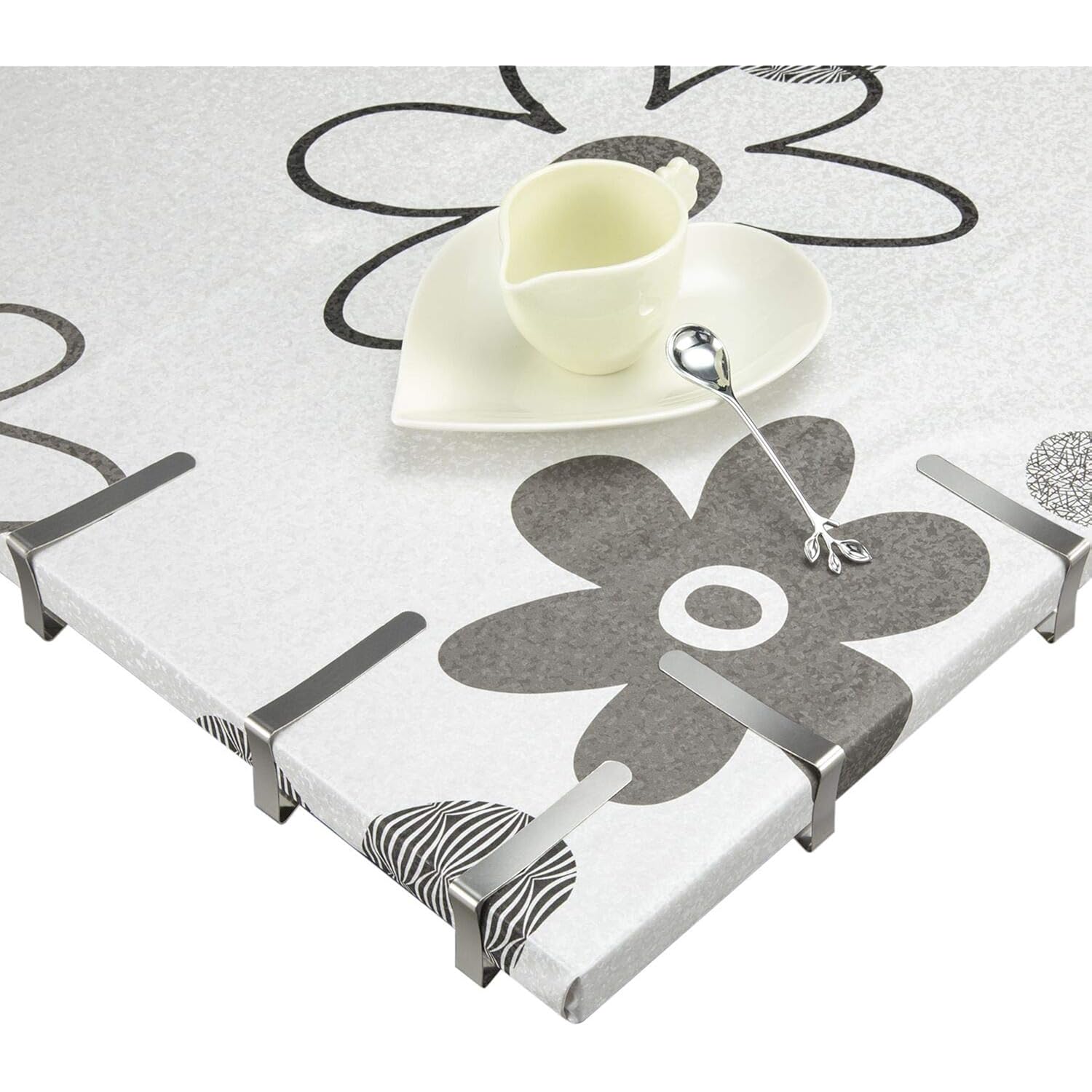 TriPole Tablecloth Clips 32 Pack Picnic Table Clips, Stainless Steel Table Cloth Holder Clips for Outdoor Tables, Metal Tables Cover Skirt Clamps for Camping Dining Wedding Graduation Party Essential