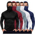 Hovsiyla Mens Fishing Hoodie Uv Sun Protection Shirts Upf Rash Guard Long Sleeve Shirts Hiking Performance Mesh Face Mask Top