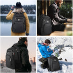 Laptop Backpack,Business Travel Anti Theft Slim College Backpack | Water Resistant Durable Computer Bag Gift For Women & Men Fits 15.6 Inch Laptop And Notebook - Black