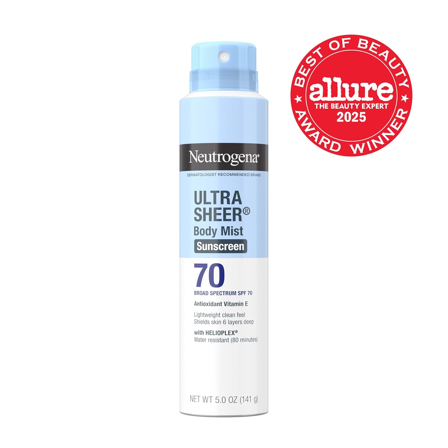 Neutrogena Ultra Sheer Dry Touch Sunscreen Spray Spf 70 Broad Spectrum Uva Uvb Protection Lightweight Water Resistant Up To 80 Minutes Paba Oxybenzone Free, 3-Pack Of 5 Oz