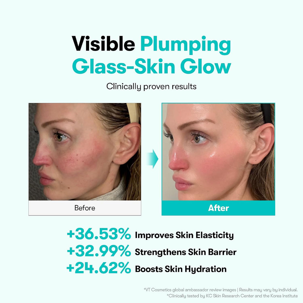Vt Cosmetics Pdrn 100 Essence, Intensive Glow Serum, 100,000Ppm Vegan Pdrn, Skin Restoration & Plumping, Hydrating & Moisturizing, Firming, Fine Lines, Korean Skincare 1.01 Fl. Oz.