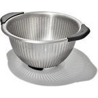 Oxo Good Grips Stainless Steel Colander, 5 Qt. Capacity, Strainer With Non-Slip Handles, Kitchen Colander For Pasta And Vegetables, Nesting Stainless Steel Strainer And Sieve
