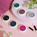 Chrome Nail Powder 6 Boxes Metallic Mirror Effect Nail Art Powder, Holographic Pigment Glitter Dust for Gel Polish Manicure Decoration with 6 Eyeshadow Sticks