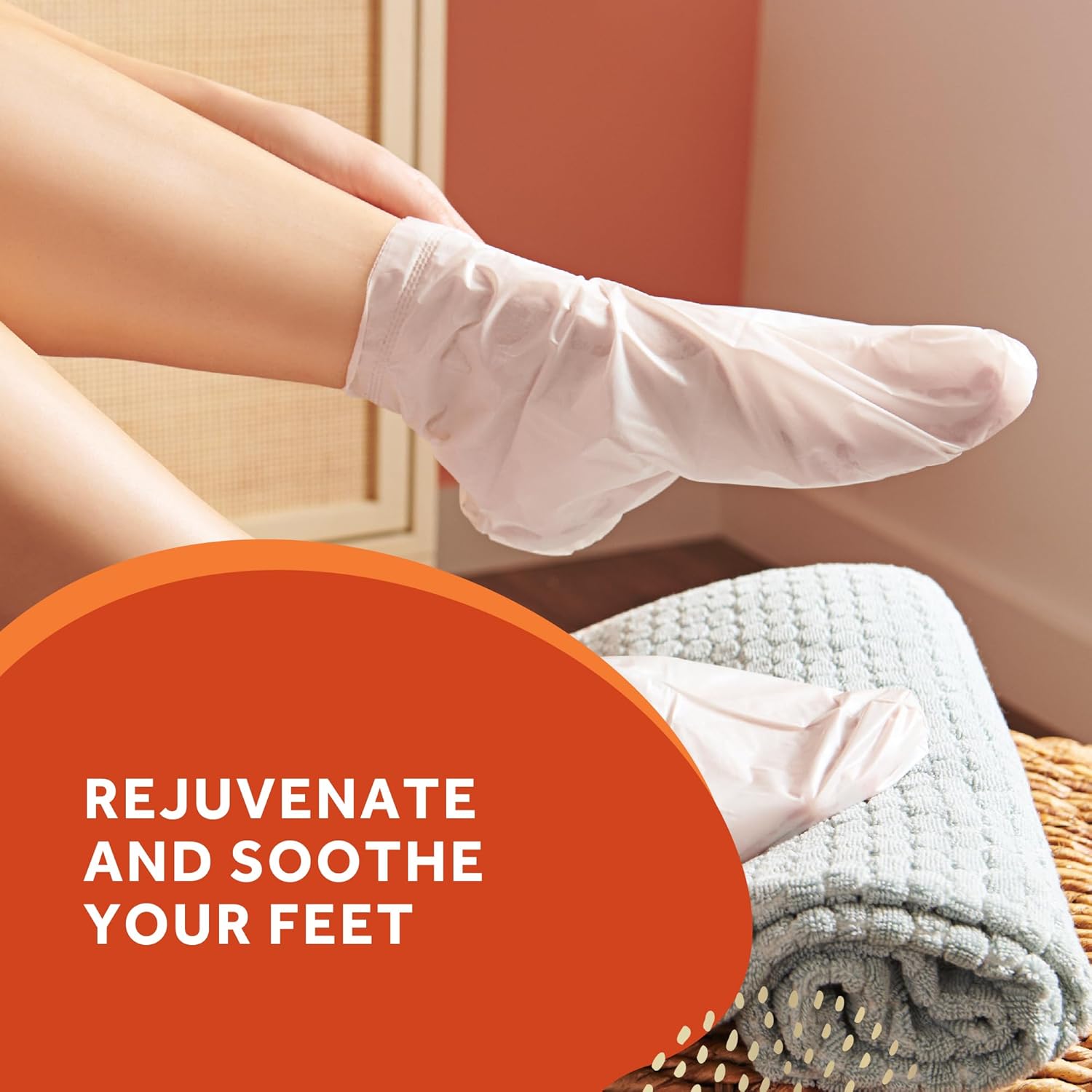 Amopé Pedi Mask 20-Minute Foot Mask, Intensely Moisturizing Socks, Self-Care, Time to Get Nuts with Macadamia Nut Oil, Urea & Vitamin Complex for Long Lasting Hydration, 3 pair (Packaging May Vary)