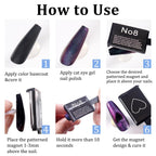 41Pcs Nail Magnet Tool Set, Strong Cat Eye Gel Nail Polish Kit Magnetic Wand, Heart Nails CatEye Magnets Sticks for Home DIY Salon Nail Design Tools Nail Art Accessories