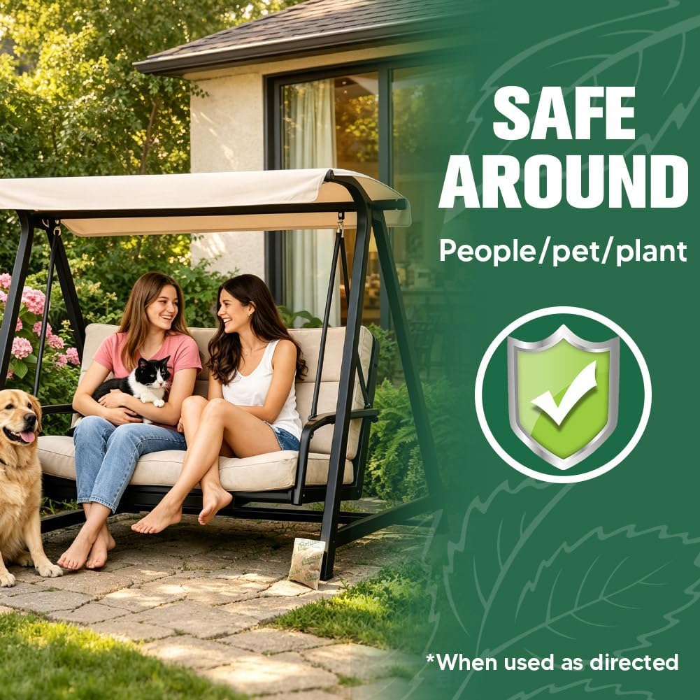Mosquito Repellent Outdoor Patio, Backyard Mosquito Repellents, Mosquito Deterrent Indoor For Home, Mosquito Repellent For Door, Keep Mosquito Away From Garage, Last Up To 2 Months-8 Pouches