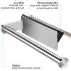 Paper Towel Holders Magnetic Steel Brushed Towel Roll Holders With Strong Magnetic Backing - Fit For Large Paper Towels-For Kitchen,Refrigerator,Grill,Toolbox,Garage,Shop