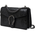 MYHOZEE Crossbody Bags for Women - Snake Printed Clutch Purses Leather Chain Shoulder Bags Evening Handbags
