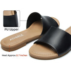 Athmile Sandals For Women 2026 One Band Womens Sandals Dressy Open Toe Flats Summer Slides For Casual Party Cute Beach