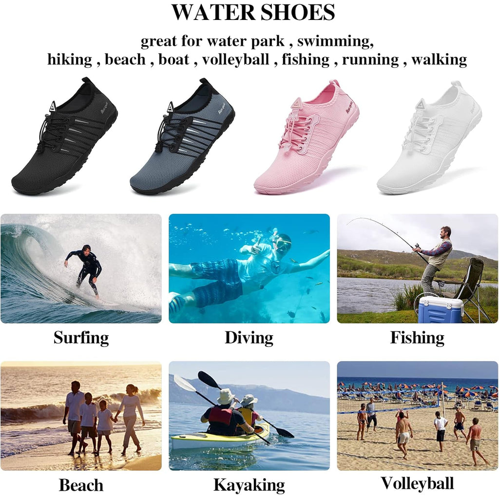 Racqua Water Shoes Quick Dry Barefoot Water Aqua Sport Beach Pool Swim Surf Diving For Men Women