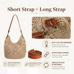 Eiyye Boho Crochet Crossbody Bag Women Handmade Hobo Purse Large Tote Bag For Summer Beachtravel Daily Use
