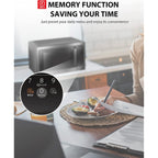 Toshiba Ml-Em45P(Bs) Countertop Microwave Oven With Smart Sensor And 13.6" Removable Position Memory Turntable, Sound On/Off Function, 1200W, 1.6 Cu.Ft, Black Stainless Steel