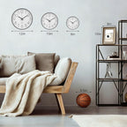 Wall Clock 12 Inch Non-Ticking Silent Modern Simple Style Round Decor Clock Gold Stereoscopic Dial Quartz Wall Clocks For Home/Office/School/Living Room/Bedroom/Kitchen