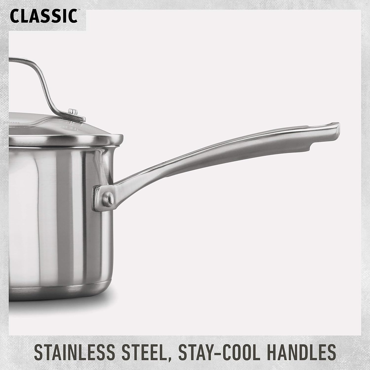 Calphalon Classic Stainless Steel Cookware Set, 10-Piece, Impact-Bonded Aluminum Base, Stay-Cool Handles, Oven Safe 450F, Silver