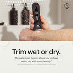 MANSCAPED® The Lawn Mower® 3.0 Plus Groin & Body Hair Trimmer – Updated SkinSafe® Trimmer Blade, Waterproof Wet/Dry Groomer, USB-C Rechargeable, Men’s Wireless Ball Shaver, Tuxedo Black