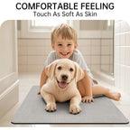 Mecko Bath Mat Rug, Rubber Non-Slip Quick Dry Absorbent Thin Bathroom Rugs Fit Under Door Bathroom Floor Mats-Shower Rug For In Front Of Bathtub, Sink, Shower Room(Light Grey,16"X24")