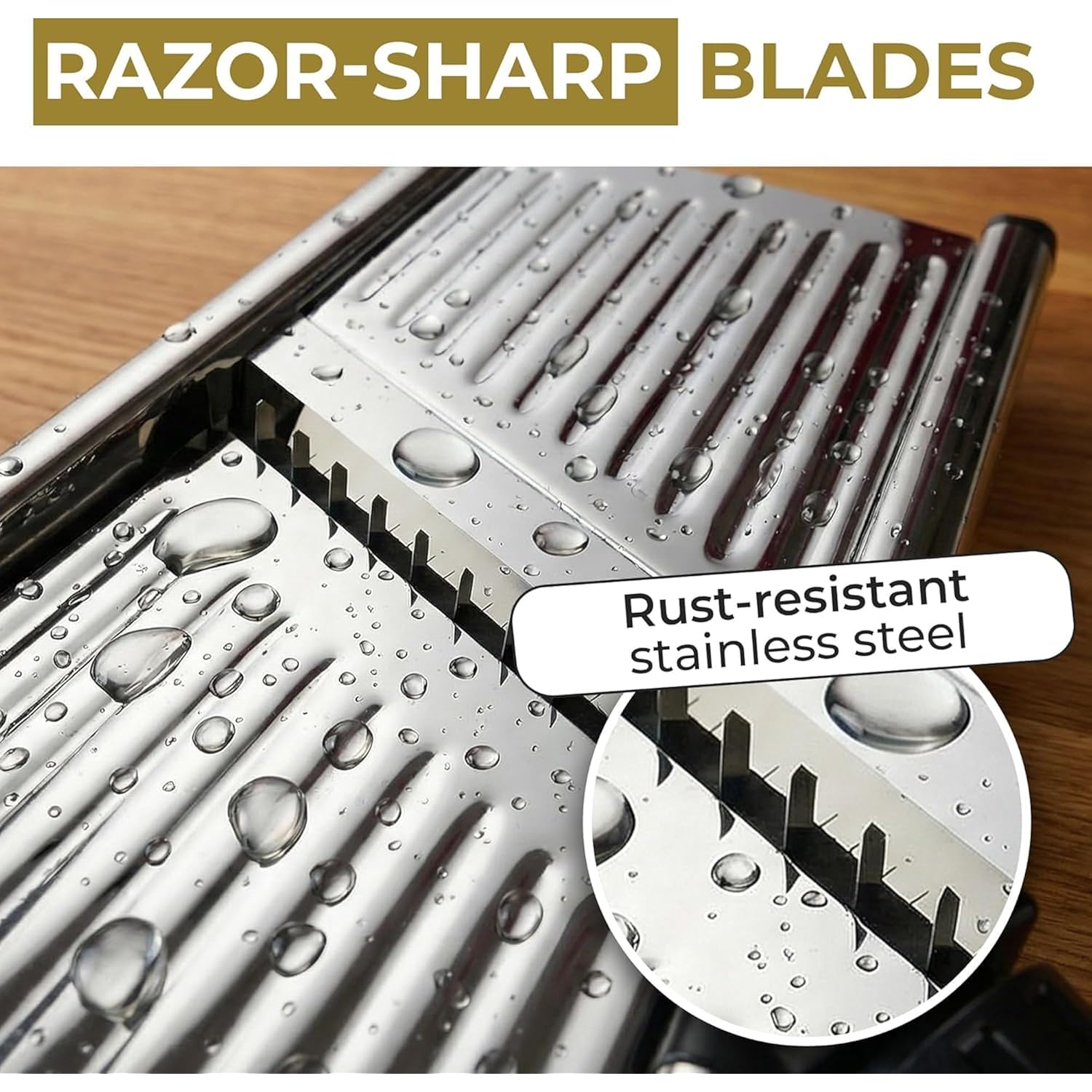 Gramercy Adjustable Mandoline Food Slicer, Mandoline Slicer For Kitchen, Mandolin, Potato, Tomato, Carrot, Vegetable, Fruit And Onion Cutter - Stainless Steel - Including 1 Pair Cut-Resistant Gloves