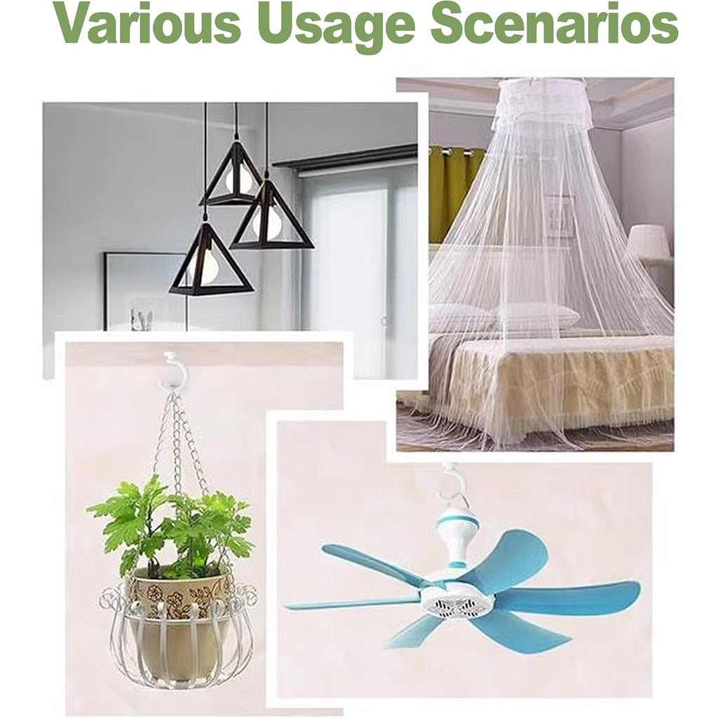 Ceiling Hooks For Hanging Plants - 2 Pack Heavy-Duty Metal Swag Hooks | Metal Hooks Hold Hanging Plants And Lights From Ceilings Or Walls Indoors Or Outdoors; Mounting Hardware Is Included.