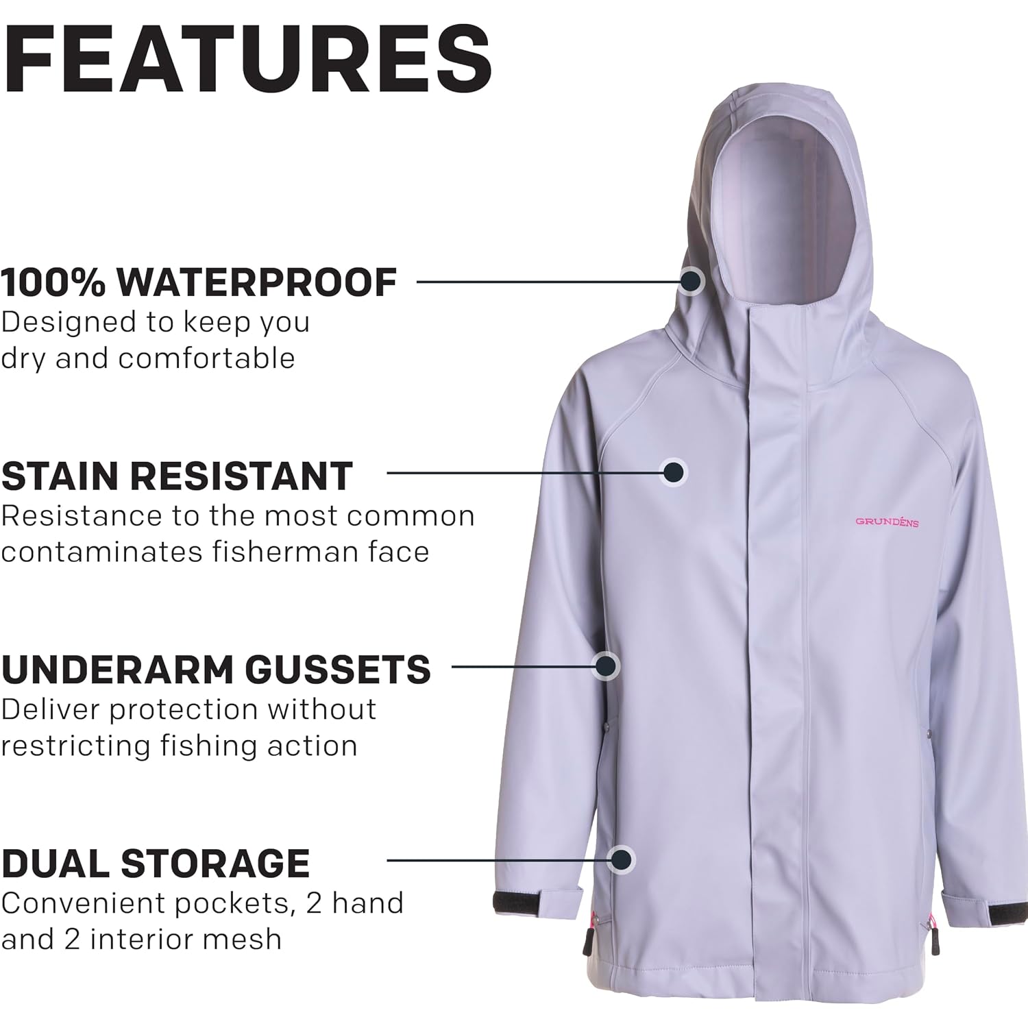 Grundéns Women’S Neptune Commercial Fishing Jacket - Waterproof, Adjustable