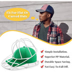 Haiou Hat Washer Cage - Protect Shape & Prevent Damage In Washing Machine/Dishwasher, Fits All Baseball Caps，White (4 Pack)