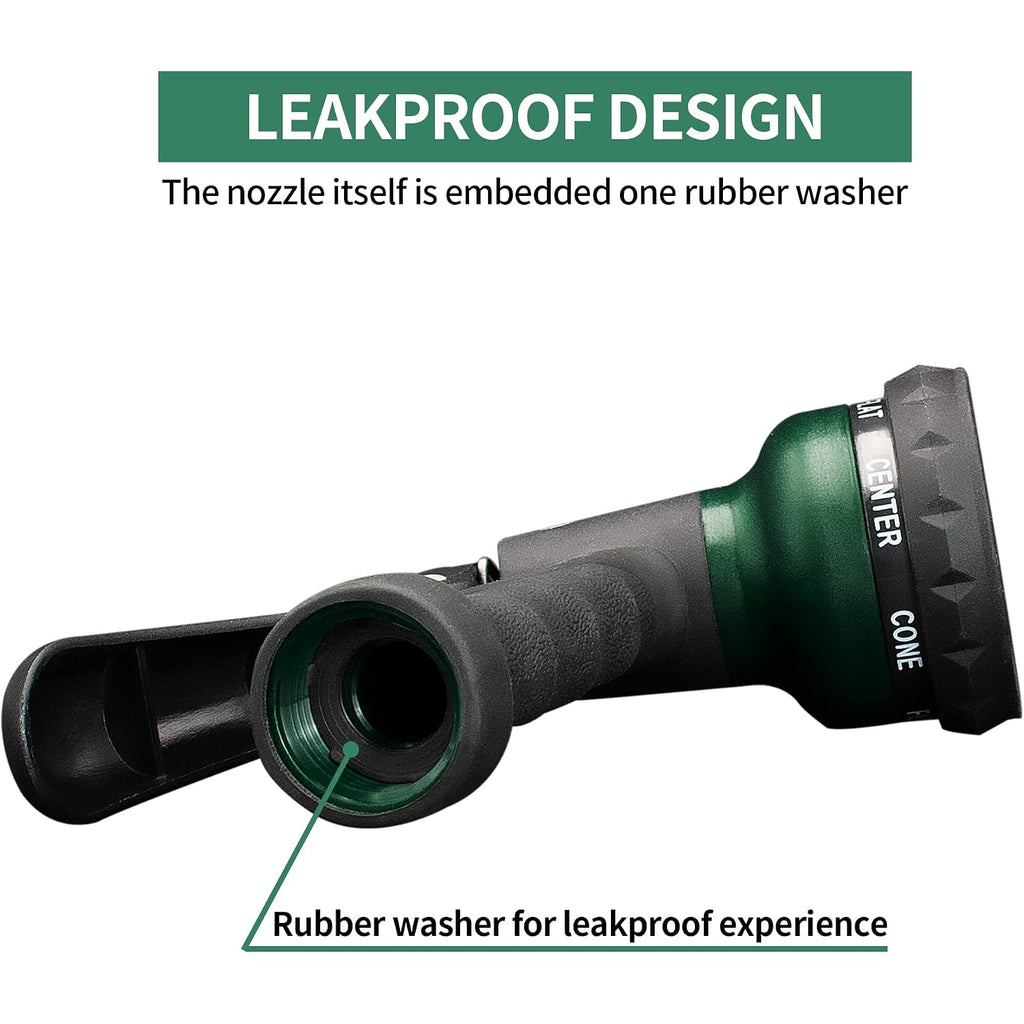 Automan-Garden-Hose-Nozzle, Abs Water Spray Nozzle With 7 Adjustable Watering Patterns, Slip Resistant For Watering Plants, Lawn& Garden, Washing Cars, Cleaning, Showering Pets & Outdoor Fun.