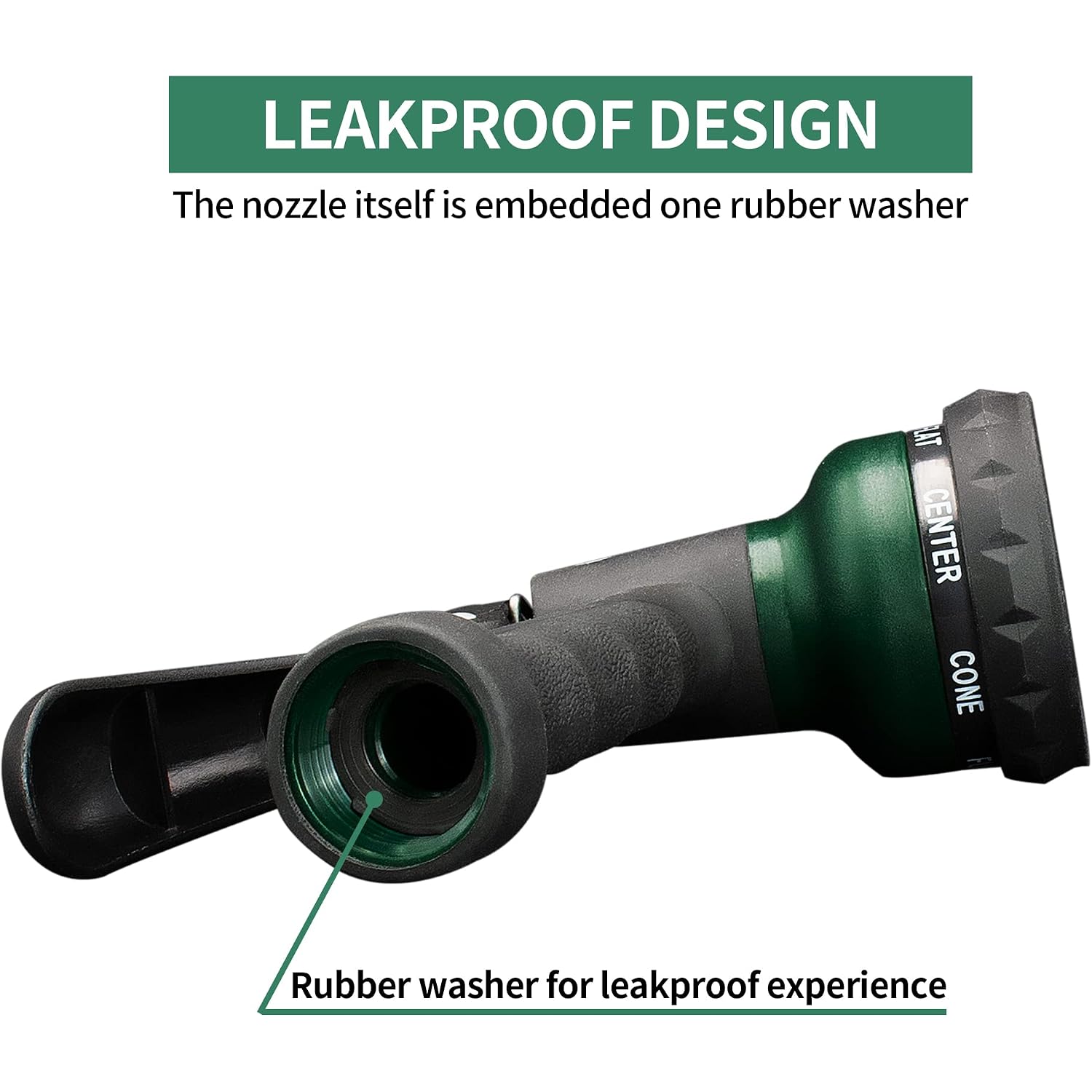 Automan-Garden-Hose-Nozzle, Abs Water Spray Nozzle With 7 Adjustable Watering Patterns, Slip Resistant For Watering Plants, Lawn& Garden, Washing Cars, Cleaning, Showering Pets & Outdoor Fun.