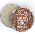 Viking Revolution Sandalwood Beard Balm - Beard Butter with Argan Oil, Beard Softener for Men with Jojoba Oil - Beard Moisturizer for Men with Beeswax - Beard Wax for Men (2oz, 1 Pack)