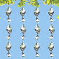 12 Pcs Stainless Steel Bird Deterrents For Outside,3D Wind Spinners Outdoor Bird Scarer Discs Set Pigeon Deterrent,Bird Reflectors To Keep Birds Away Woodpecker Deterrent For House,Crow Deterrent