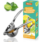 Rekix Lemon Squeezer, Max Extraction Hand Press Lemon Juicer, Heavy Duty Manual Orange Juicer, Sturdy Metal Lime Squeezer, Durable Handheld Citrus Fruit Squeezer For Kitchen Bar, Exprimidor De Limones