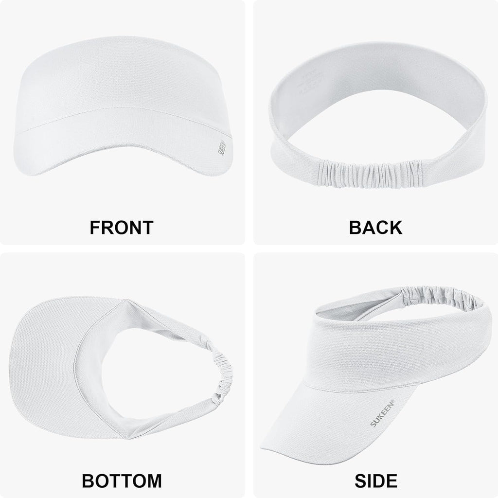 Sukeen Cooling Stretchy Visor Free Size Cool Hat with UV Protection Brim Peak Vizor for Golf,Tennis,Cycling,Running
