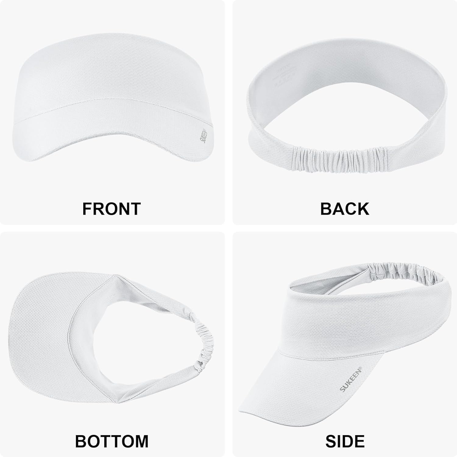 Sukeen Cooling Stretchy Visor Free Size Cool Hat with UV Protection Brim Peak Vizor for Golf,Tennis,Cycling,Running