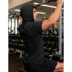 Magcomsen Men'S Short Sleeve Hoodie Upf80+ Workout Lightweight Athletic Gym Hooded T Shirts