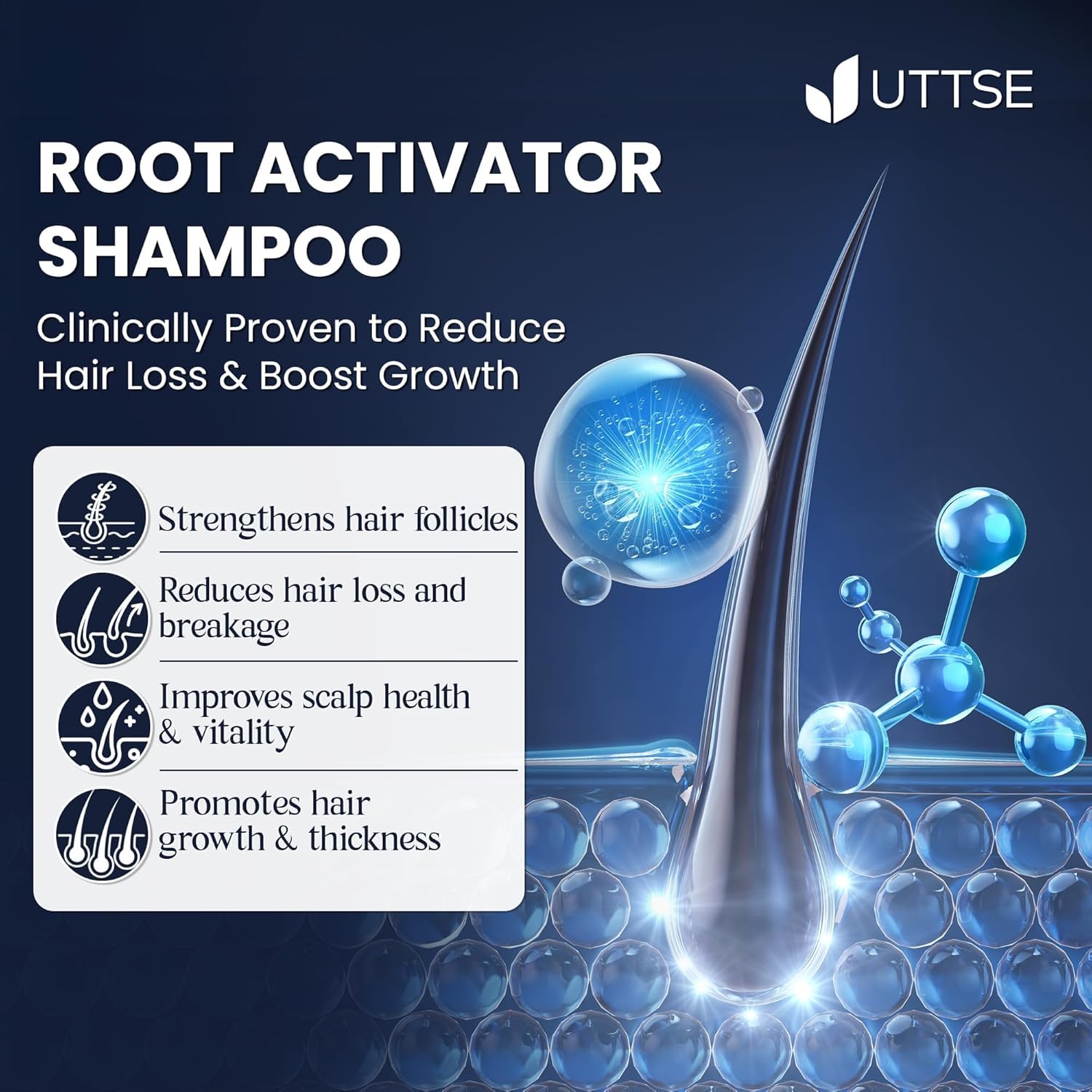 Root Activator Shampoo for Men: Hair Growth Shampoo for Hair Loss and Thinning Hair